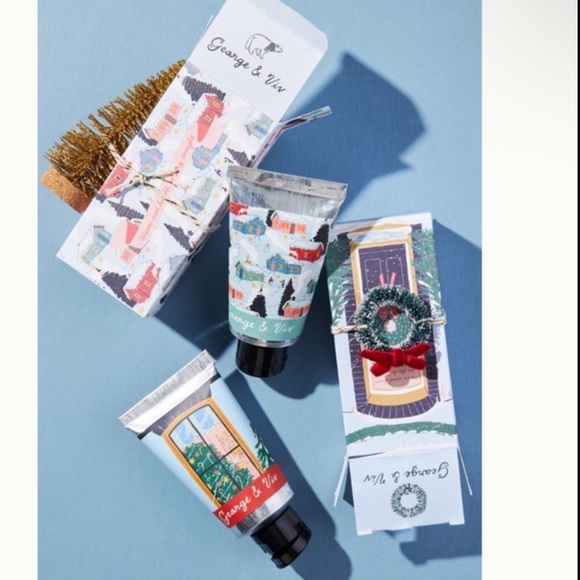 NIB Anthropologie Berry Wreath George & Viv Holiday Christmas Scented Hand Cream - Picture 9 of 12